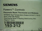 Th193hc 193-212 050333 Siemens Pneumatic Room Thermostat New