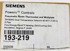 193-219 Siemens Pneumatic Room Thermostat And Wall Plate New Old Stock