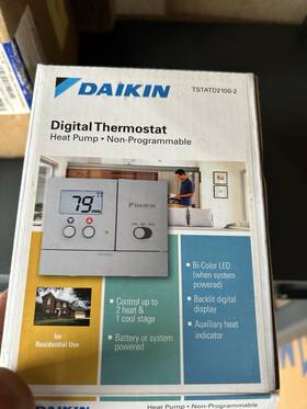 Daikin D2100-2 Thermostat Heat Pump 1 Cooling