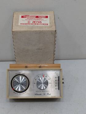 2e745 Dayton Vintage Mid Century Modern Sealed Wall Thermostat Control Model Mcm