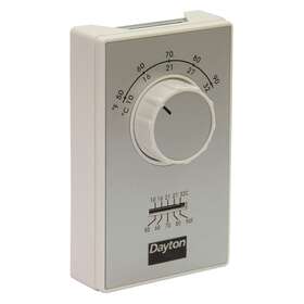 4pu49c Dayton Line Volt Np Analog Tstat 1h White Spst
