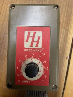 Johnson Controls A19psf-1 Agricultural Thermostat Hired Hand Mechanical