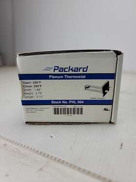 Phl504 Packard Plenum Thermostat Open At 240 F Close 200