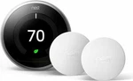 Google Nest Learning Thermostat 3RD Gen Stainless Steel With Sensors BH1252-US. Fixed Price $144.95.