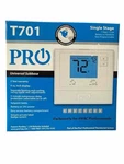 New PRO1 T701 Single Stage Non-programmable Thermostat Heat, Cool. Fixed Price $49.99.