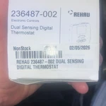 Rehau 236487-002 Dual Sensing Digital Thermostat. Fixed Price $24.99.