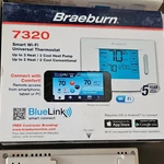 Braeburn 7320 Wi-fi Programmable Smart Thermostat, Digital Display, White. Fixed Price $52.75.