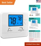 User-friendly Non-programmable Thermostat Perfect For Heating & Cooling. Fixed Price $54.99.