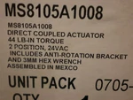 Honeywell Direct Coupled Actuator MS8105A1008. Fixed Price $85.00.