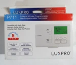 New - Luxpro Day Programmable Thermostat P711 Single Stage Heating And Cooling. Fixed Price $24.95.