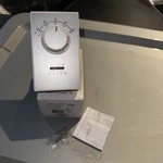 Tpi Series ET9SRTS Line Voltage, Wall Mount Thermostat, Single Pole Fan Heat Ac. Fixed Price $48.00.