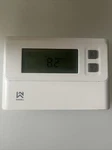 Saswell Easy To Read Thermometer With Fan Control Display White Tested T21HTW-0. Fixed Price $18.00.