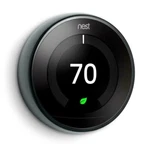Google Nest T3018US 3RD Generation Programmable Thermostat W/base- Mirror Black. Fixed Price $118.95.