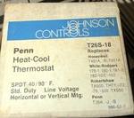 New Old Stock T26S-18 Johnson Controls Penn Wall Thermostat. Fixed Price $29.25.