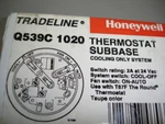 Honeywell Tradeline Q539C 1020 Thermostat Subbase Cool Only SOURCE1 52538660000. Fixed Price $8.39.