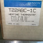 Johnson Controls T22ABC-1C 40/90F Line Voltage Thermostat. Fixed Price $45.00.