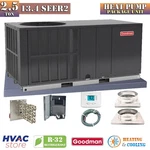 Goodman 2.5 Ton 13.4 SEER2 Heat Pump Package Unit Horizontal R32 + Install Kit. Fixed Price $4312.00.