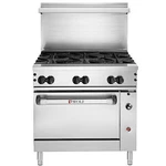 Wolf C36S-6B 36" Gas Restaurant Range W/ (6) Open Burners, (1) Standard Oven,.... Fixed Price $4420.00.