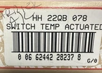 Carrier Temp Switch / Thermostat Part # HH22QB078. Fixed Price $139.00.