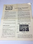 Vintage Singer Company Low Voltage Room Thermostats, 360BHA 360BHRPA Diagram. Fixed Price $9.21.