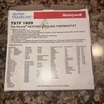 Honeywell T87F 1859 Round Heating & Cooling Thermostat W/base Wall Plate Nos. Fixed Price $70.00.