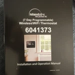 Islandaire 6041373 7-DAY Programmable Wi-fi Thermostat Black. Fixed Price $290.00.