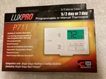 Luxpro Heat Cool Programmable Or Manual Thermostat P711- 5/2 Day. Fixed Price $28.99.