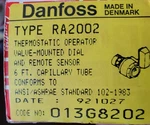 Danfoss RA2002 Thermostatic, Remote Sensor Operator Valve 013G8202. Fixed Price $98.99.